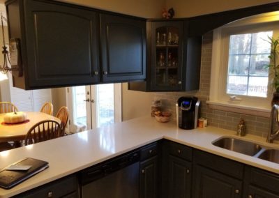 Completely Remodeled Kitchen with repainted cabinets