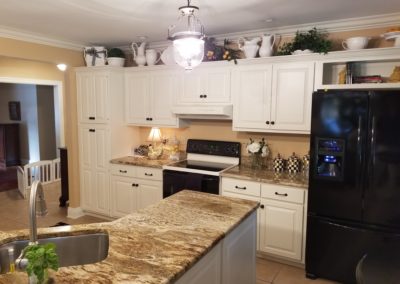 Completely Remodeled Kitchen with repainted cabinets